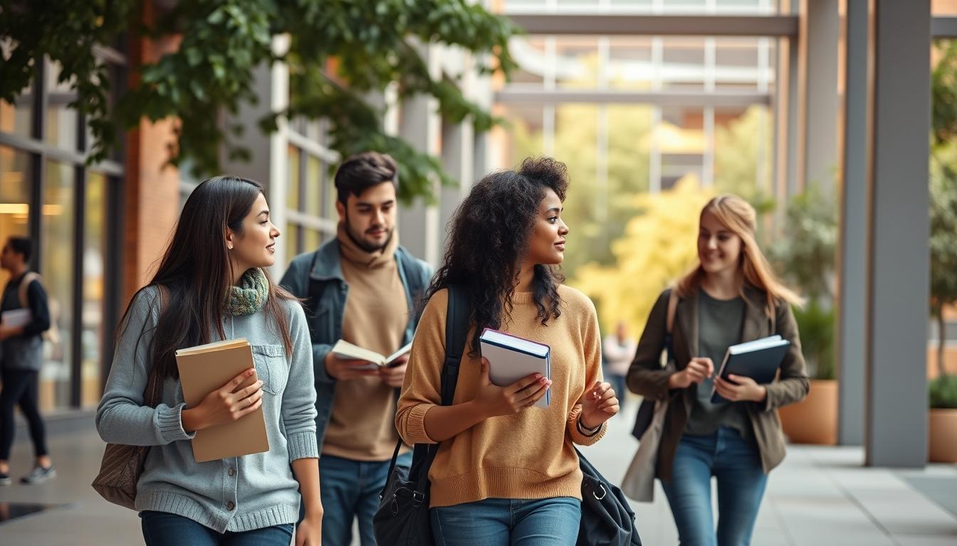 Students working in research laboratory