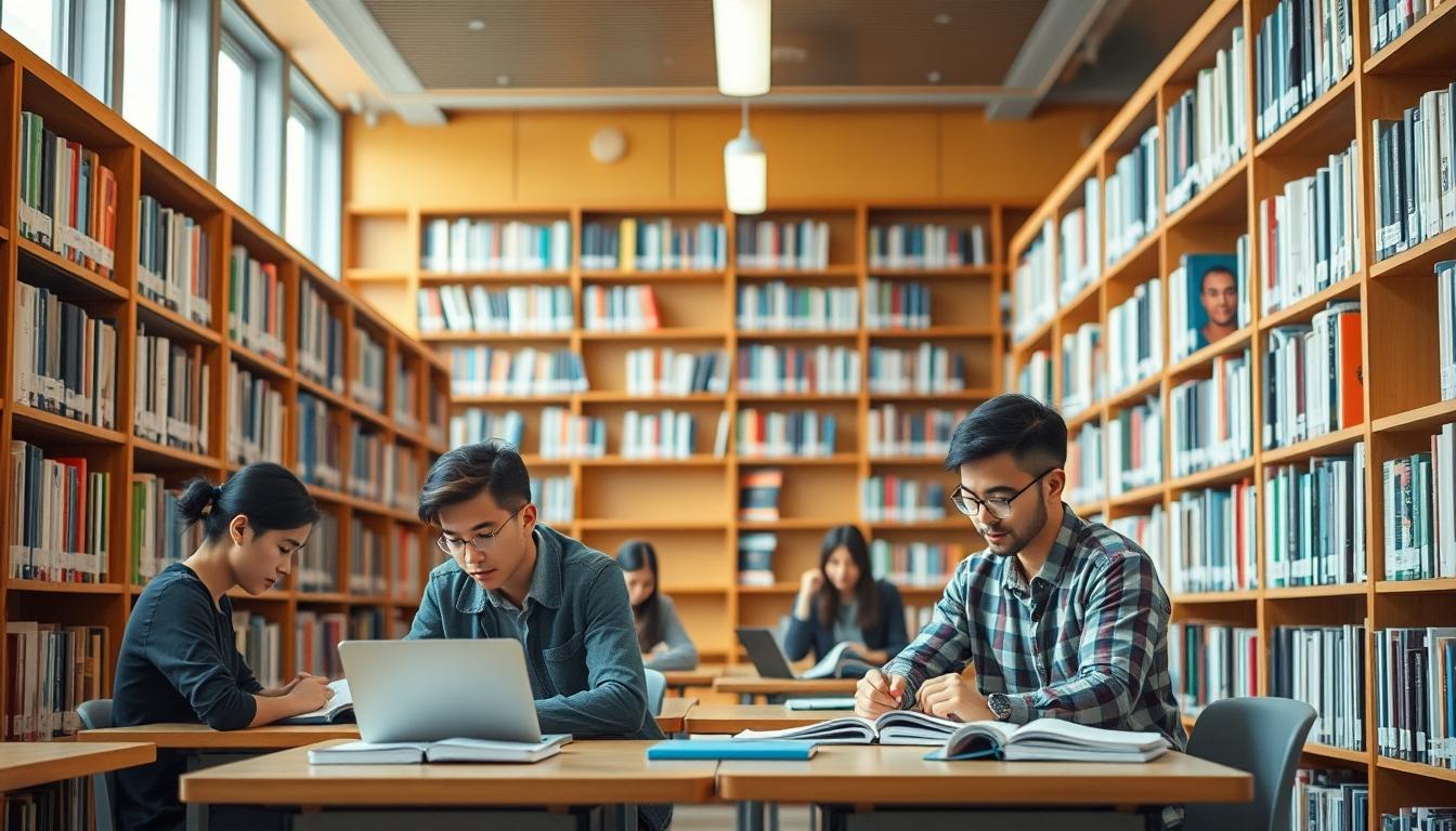 Student using a study guide to organize academic notes